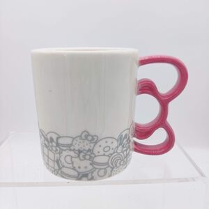 Retired 2017 Exclusive HELLO KITTY Cafe 12oz Pink Bow Handle Coffee Mug